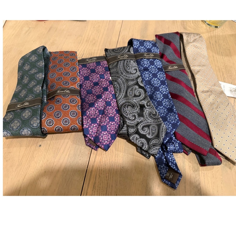 7 Tasso Elba /Michael Kors Silk/ Blend Tie Lot Mix designs New with tags